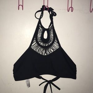 Designed Black Bikini Top